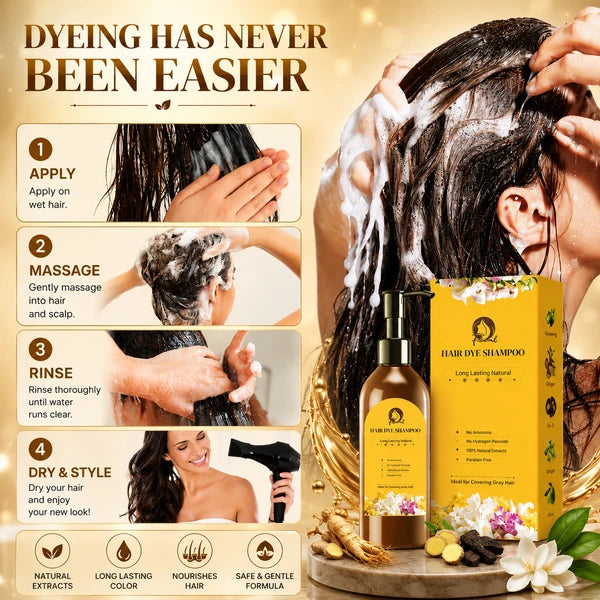 Japanese Long Lasting Natural Hair Dye Shampoo